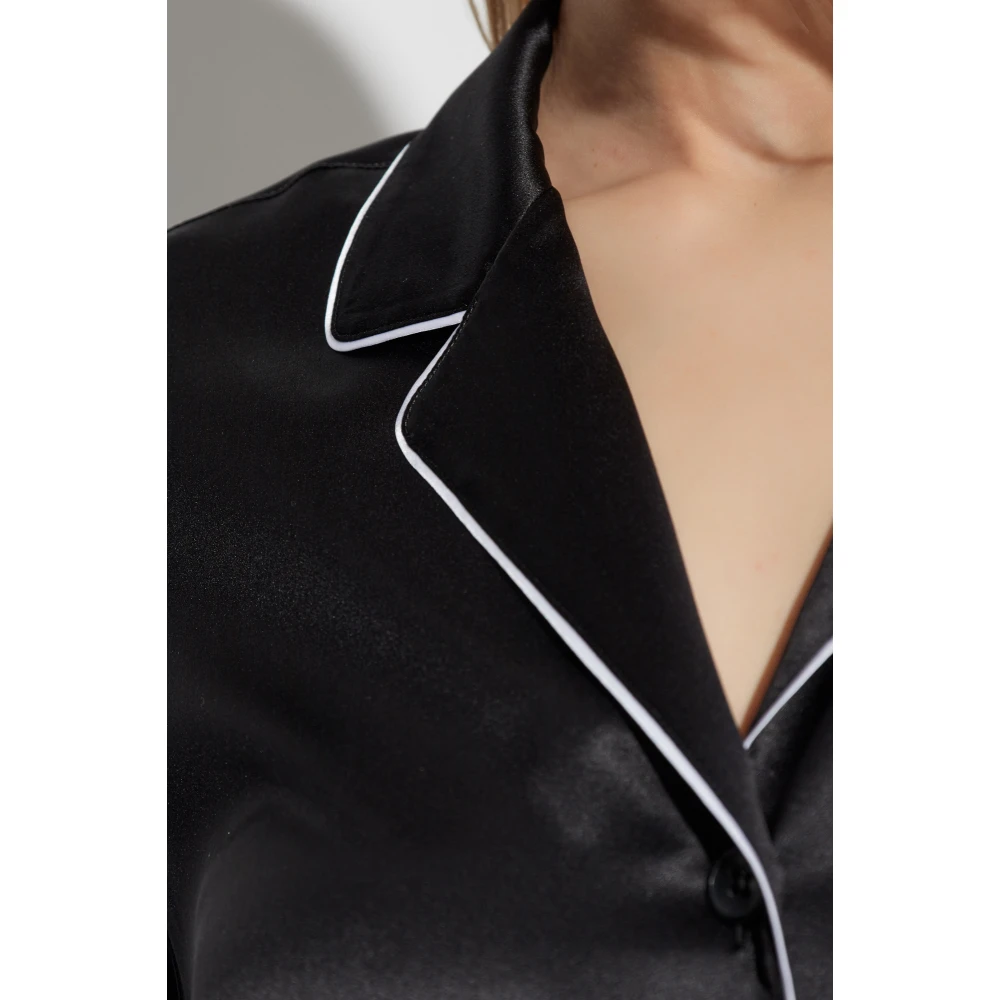 Dolce & Gabbana Zijden shirt met riem Black Dames