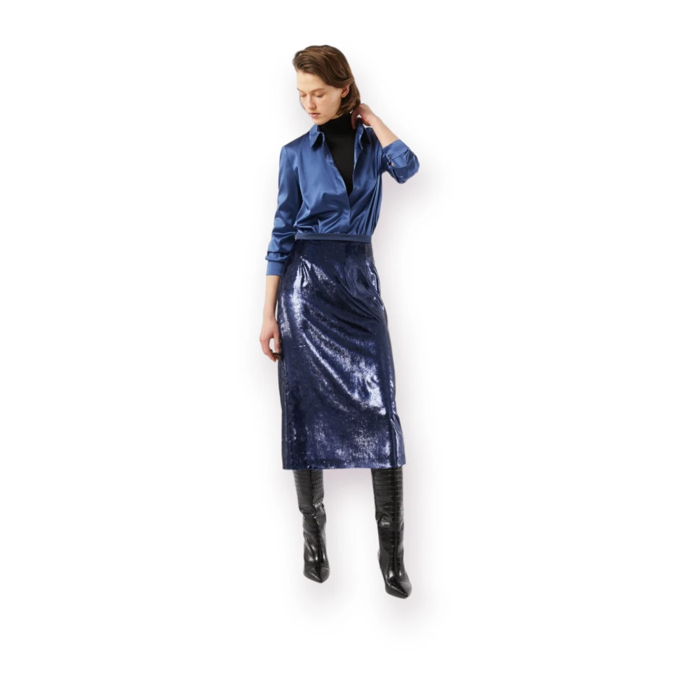 Pennyblack Roze Polyester Rok Blue Dames