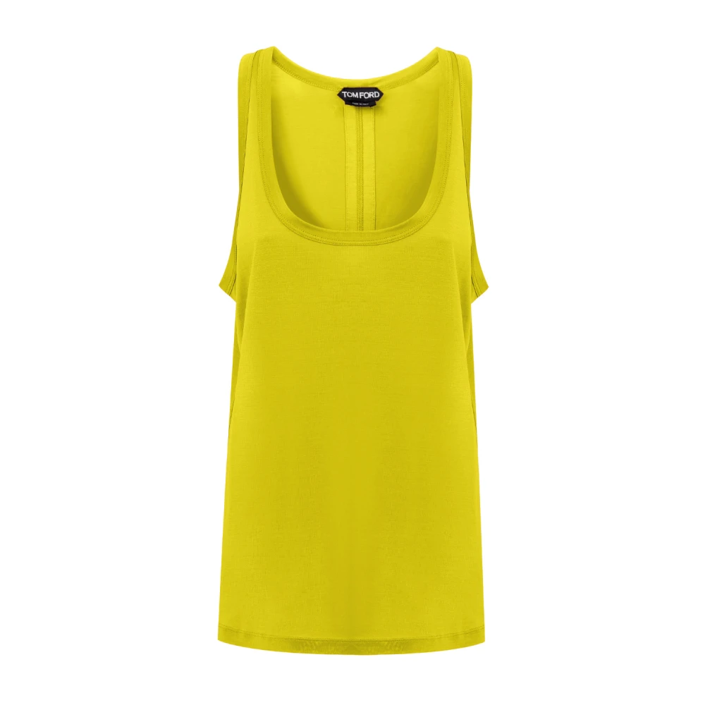 Tom Ford Women's Yellow Silk Sleeveless Top