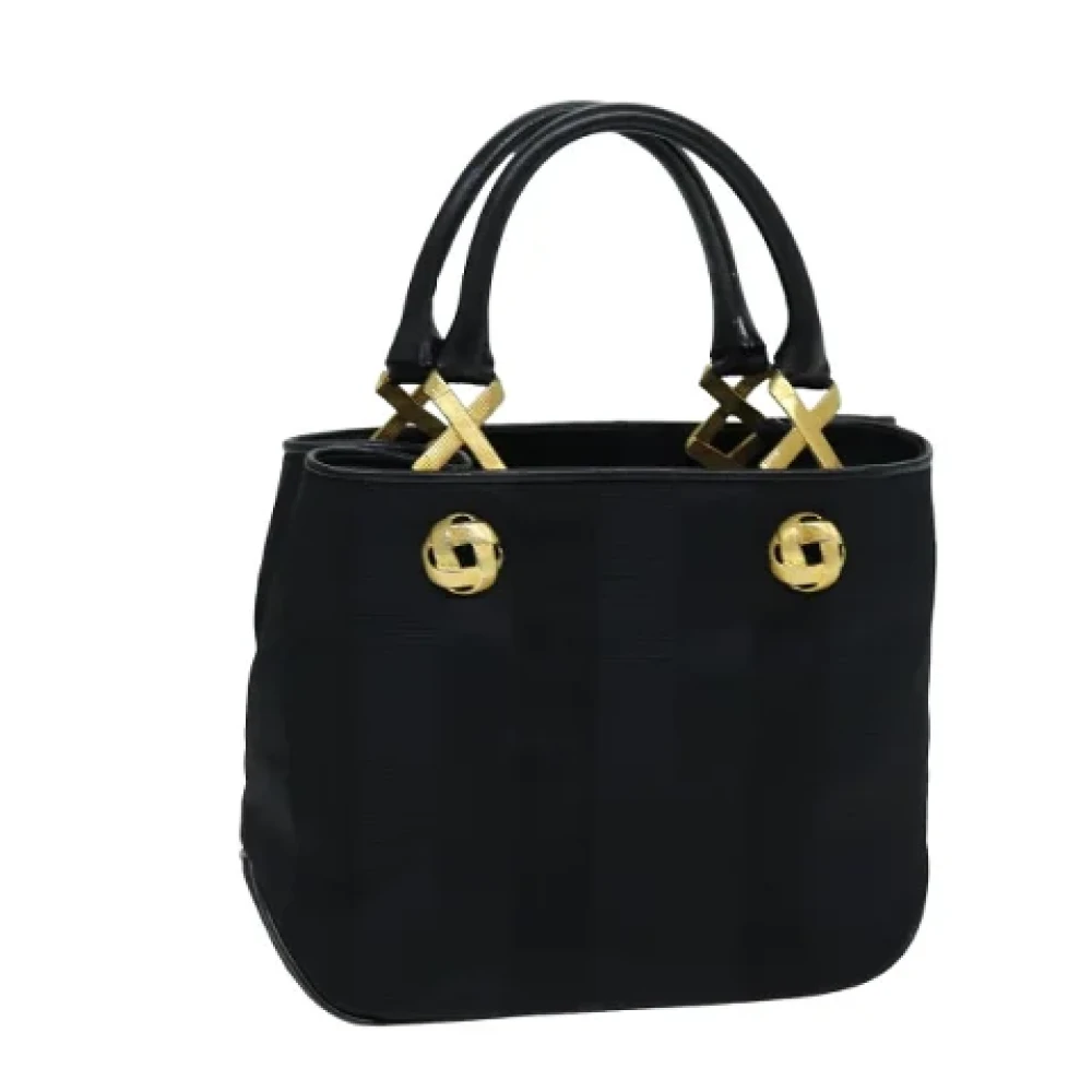 Salvatore Ferragamo Pre-owned Canvas handbags Black Dames