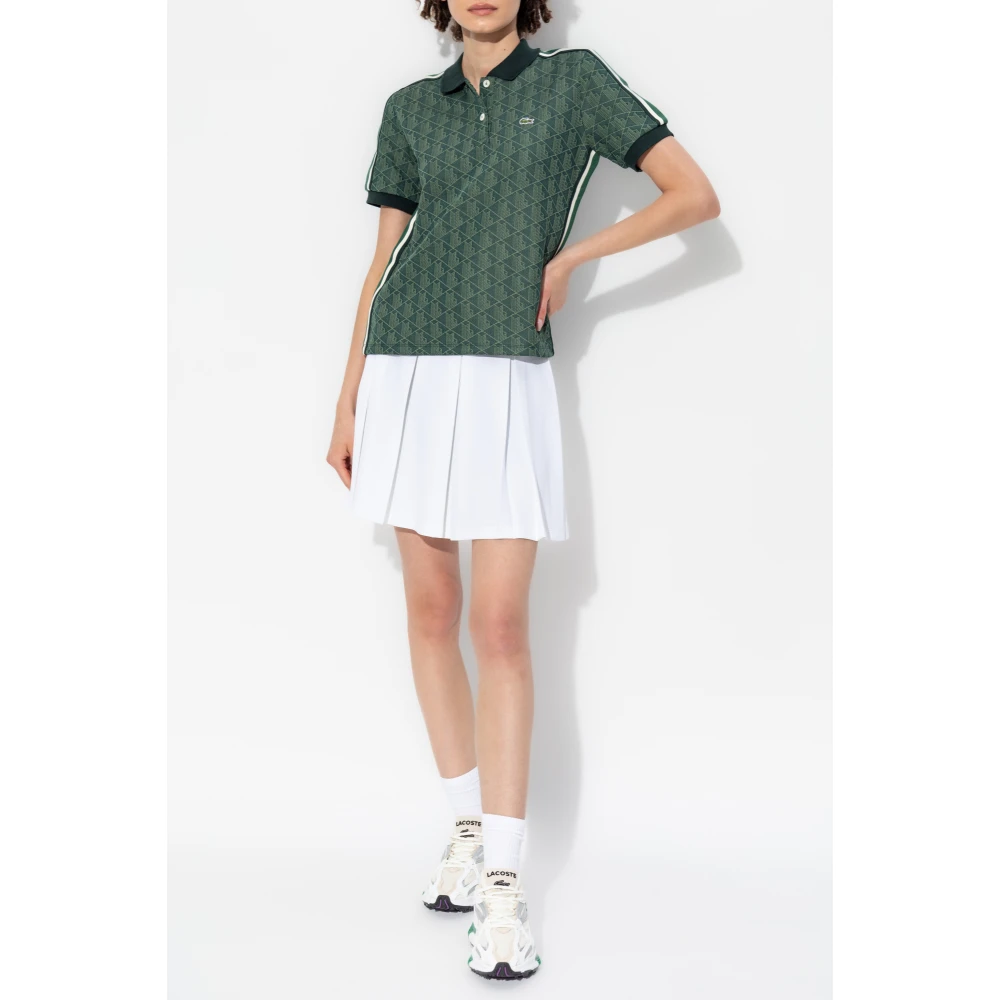 Lacoste Polo met monogram Green Dames