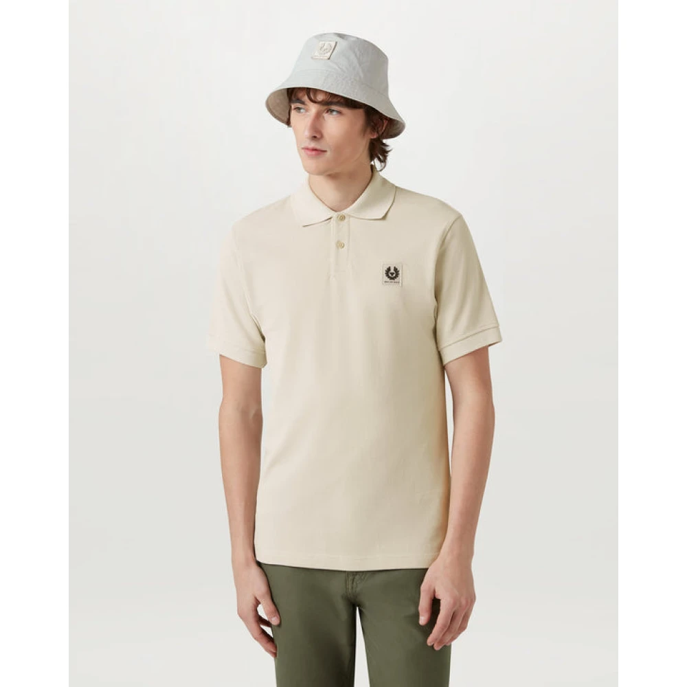 Belstaff Steen Beige Polo Shirt Klassieke Stijl Beige Heren