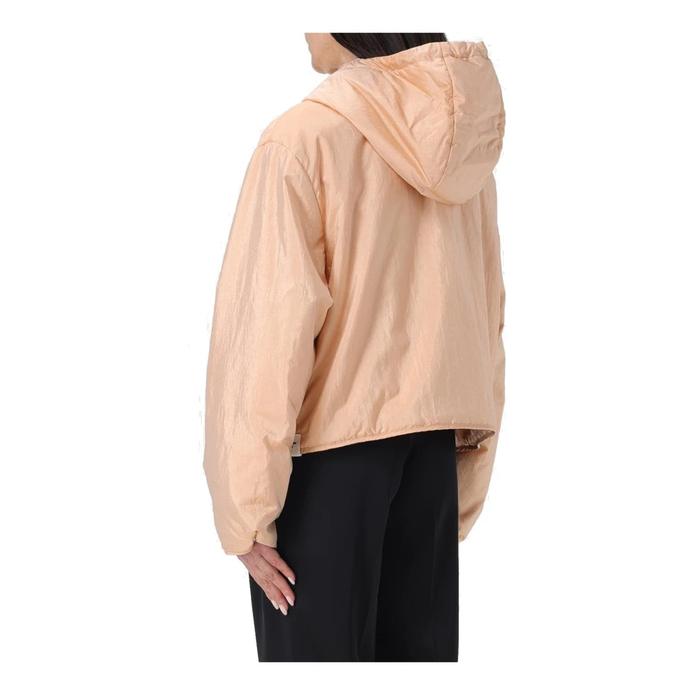 Jil Sander Zijden Zip-Up Hoodie Jas Pink Dames