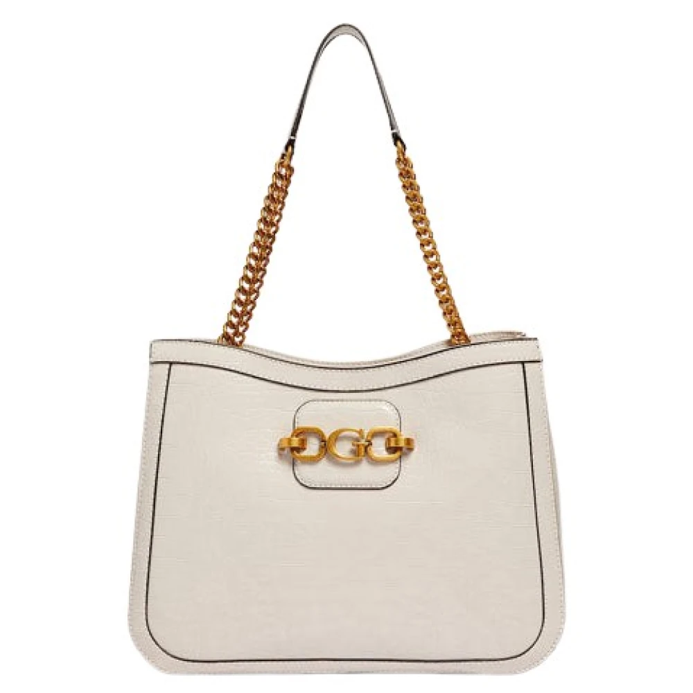 Guess Women's White Shoulder Bags, One Size, Stone Tote Bag