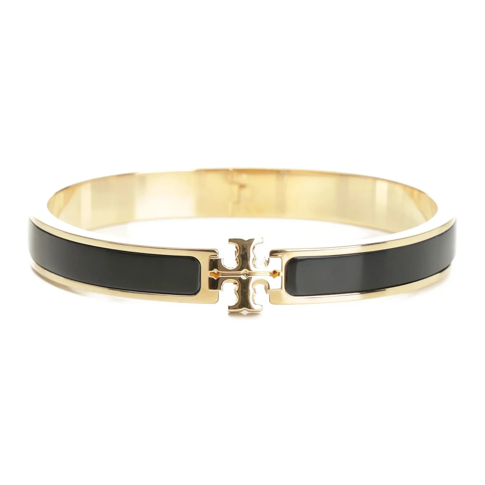Tory Burch Women's Black Enamel Logo Bracelet