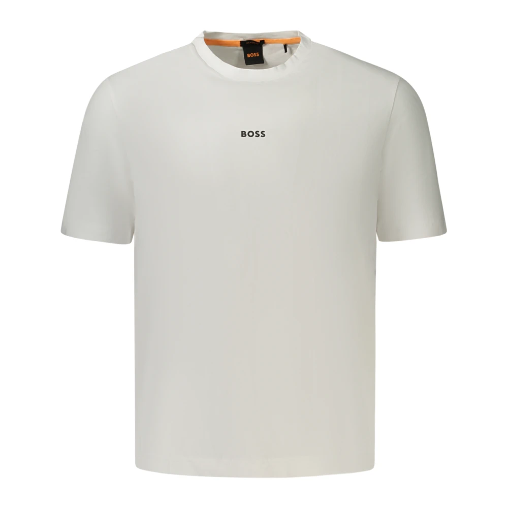 Boss Uomo Bianco T-Shirt Con Logo Relaxed Fit - Immagine 4