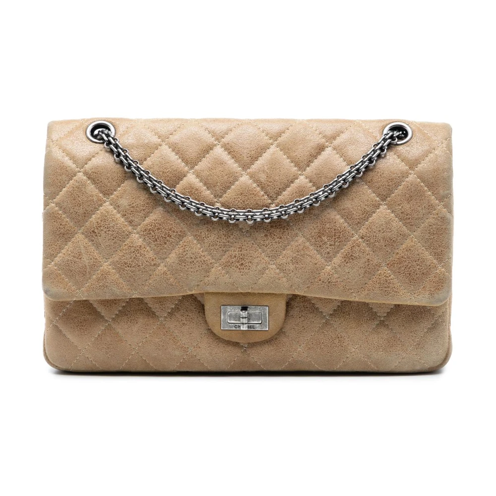 Chanel Vintage Women's Brown Pre-Owned Vintage Quilted Flap Shoulder Bag With Chain Strap