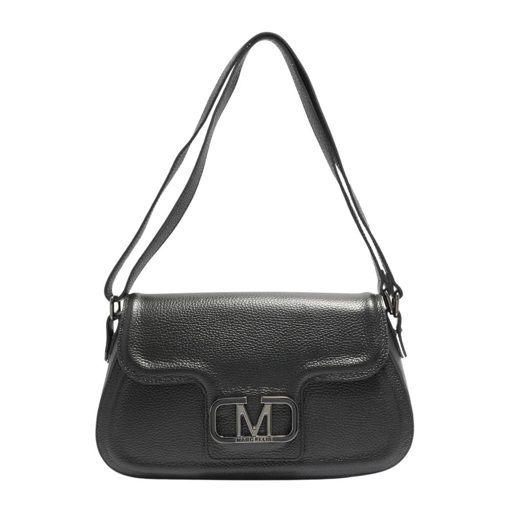 Marc Ellis Zwarte leren handtas Nathalia Black Dames