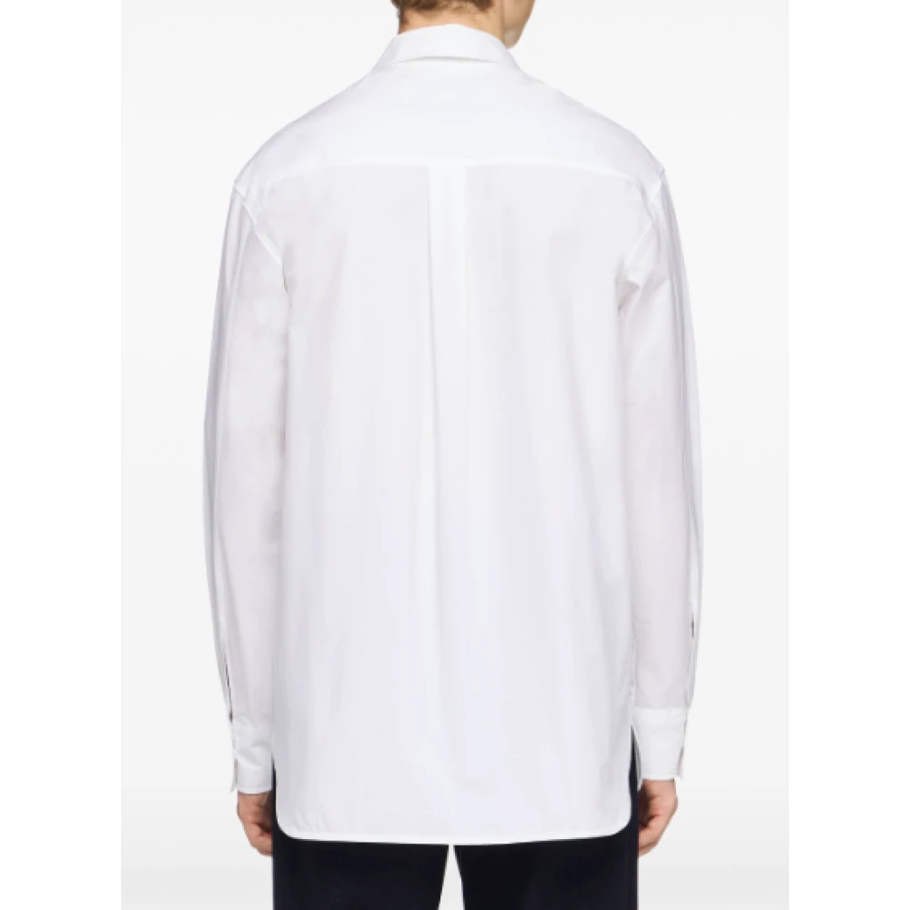 JW Anderson Wit Patch Pocket Shirt Contrast White Heren