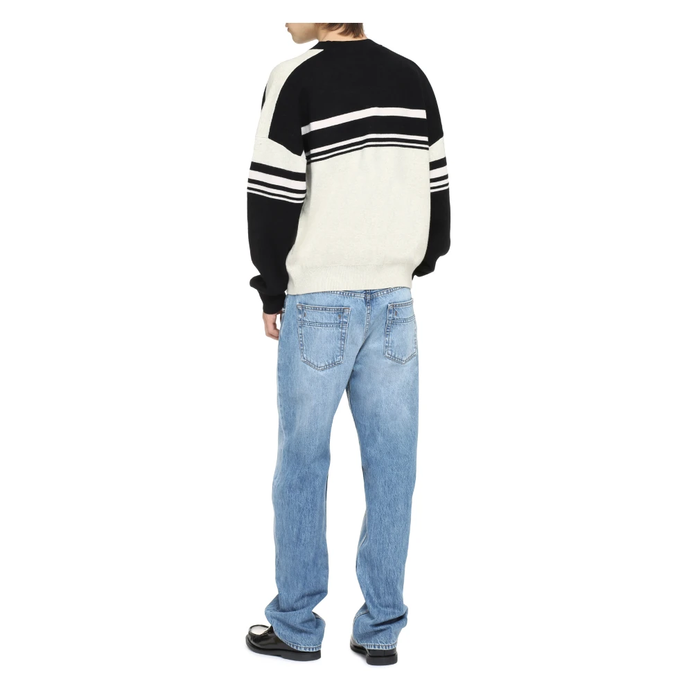 Isabel marant Gestreepte Crew-Neck Sweater Beige Heren