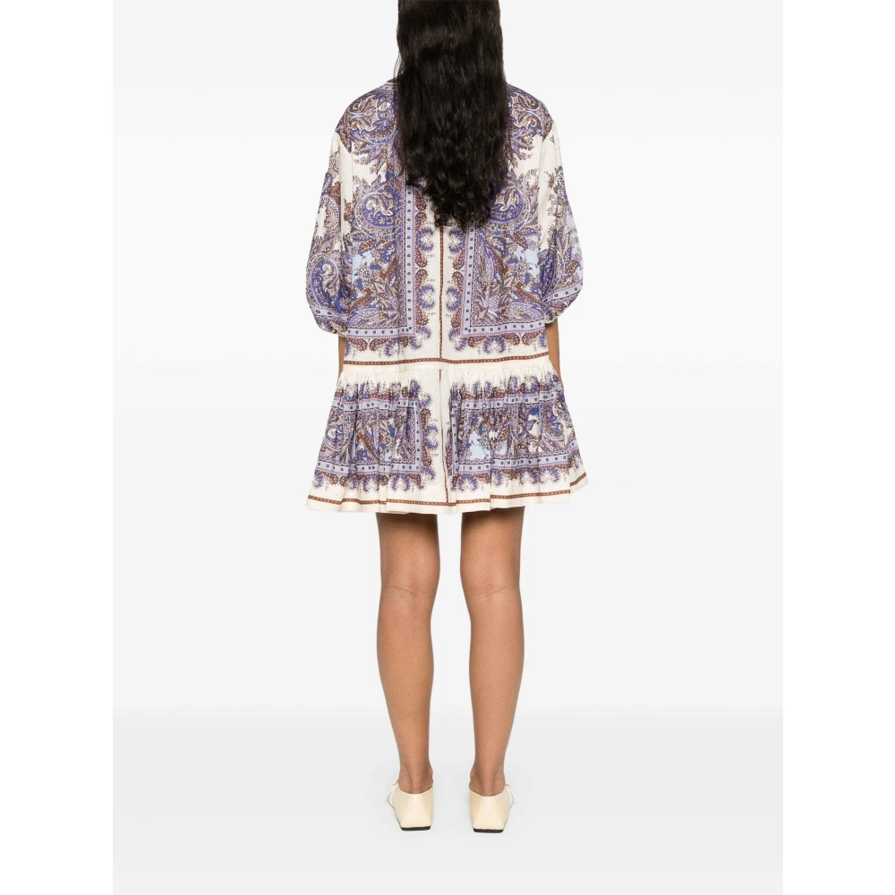 Zimmermann Paisley Eyelet Mini Jurk Multicolor Dames