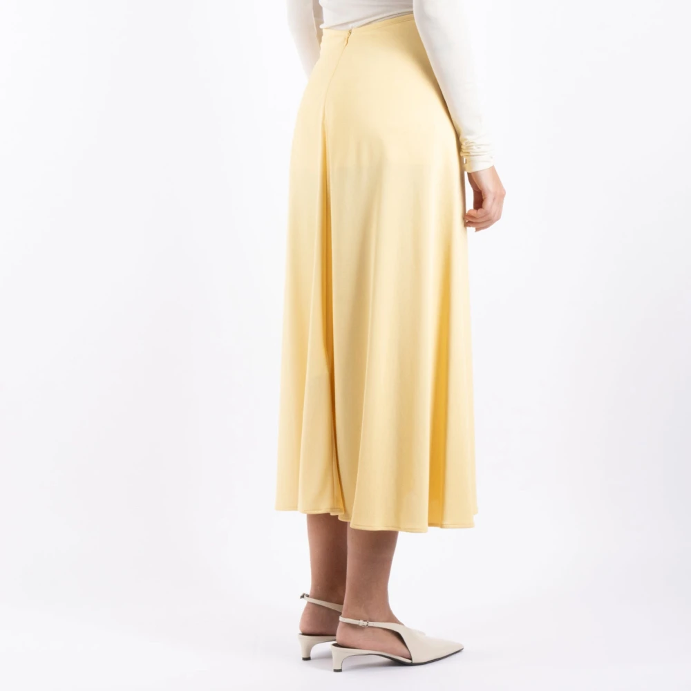Jil Sander Boterkleurige Stijlvolle Rok Yellow Dames