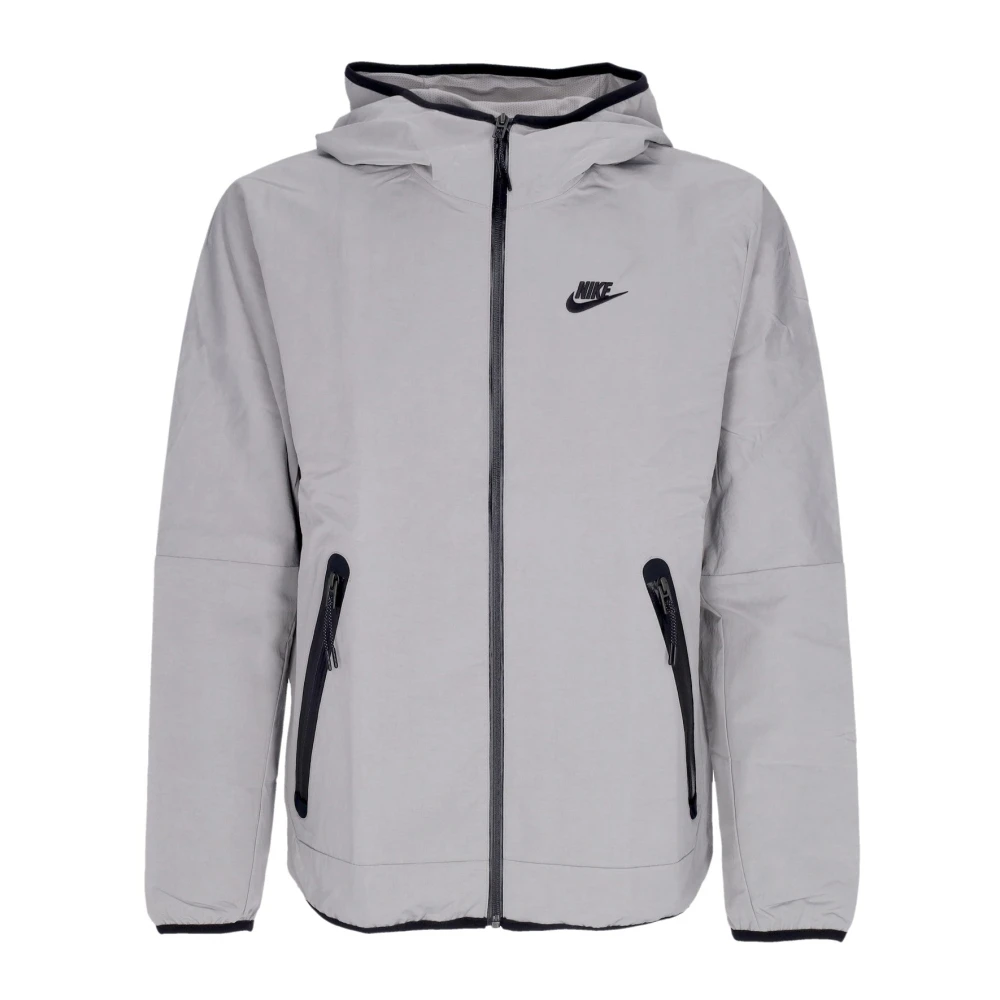 Nike Men's Gray Training Jackets, Xl, Tech Woven Windbreaker Hooded Jacket