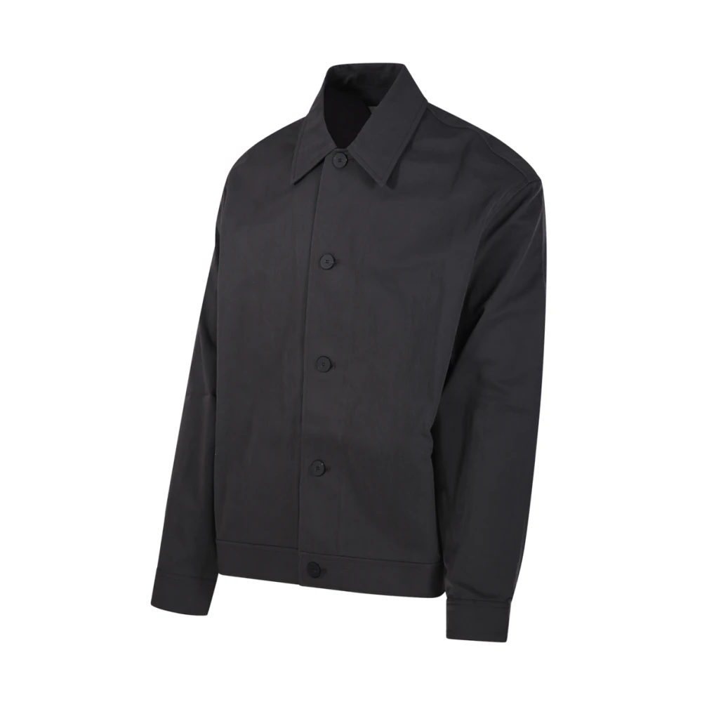 Studio Nicholson Olie Button Up Overshirt Jas Black Heren