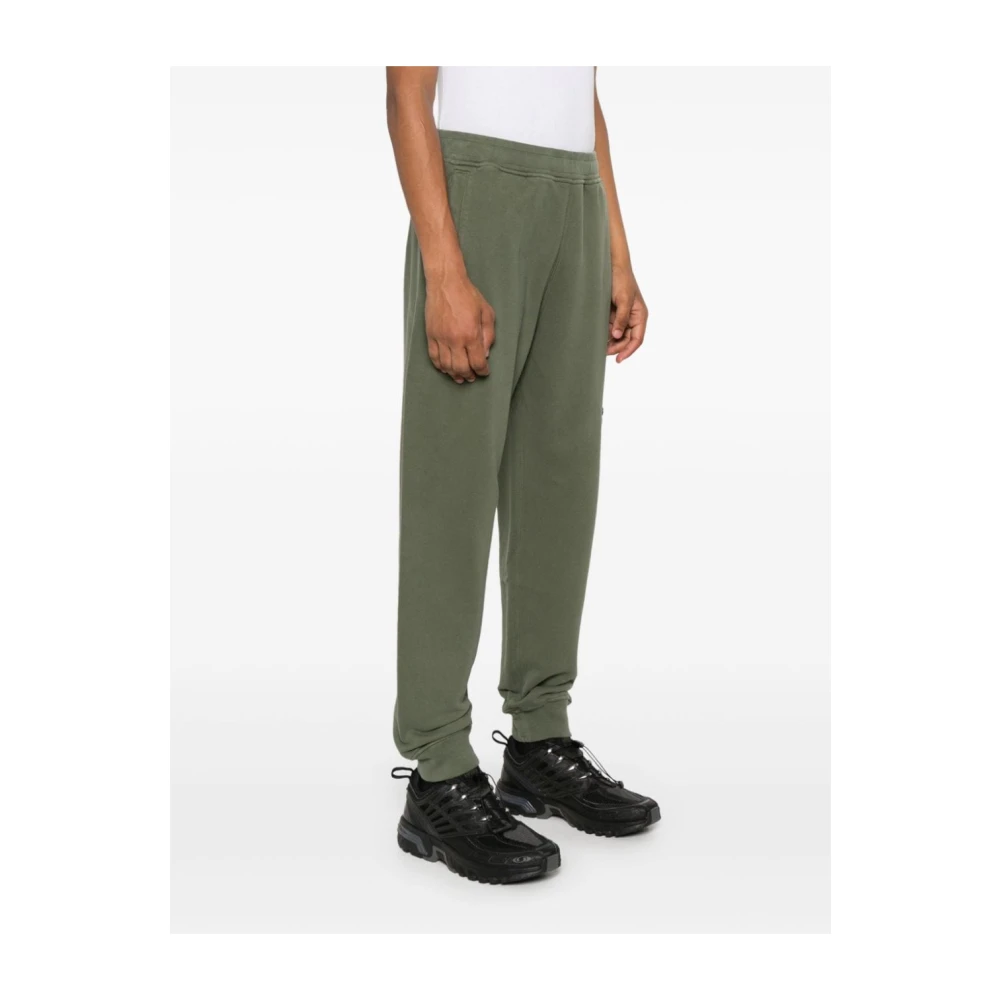 Stone Island Groene broek met kompasbadge Green Heren