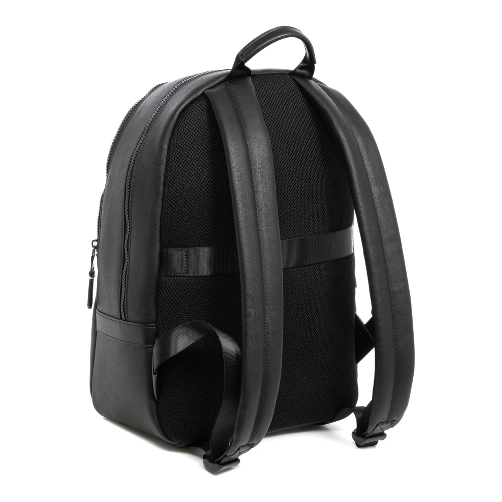 Armani Exchange Stijlvolle Rugzak met Rits en Logo Black Heren