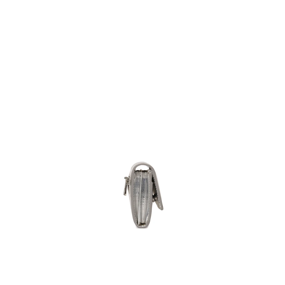 Kazar Compacte zilveren portemonnee van lakleer Gray Dames
