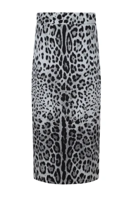 Leopardmönstrad Långkjol