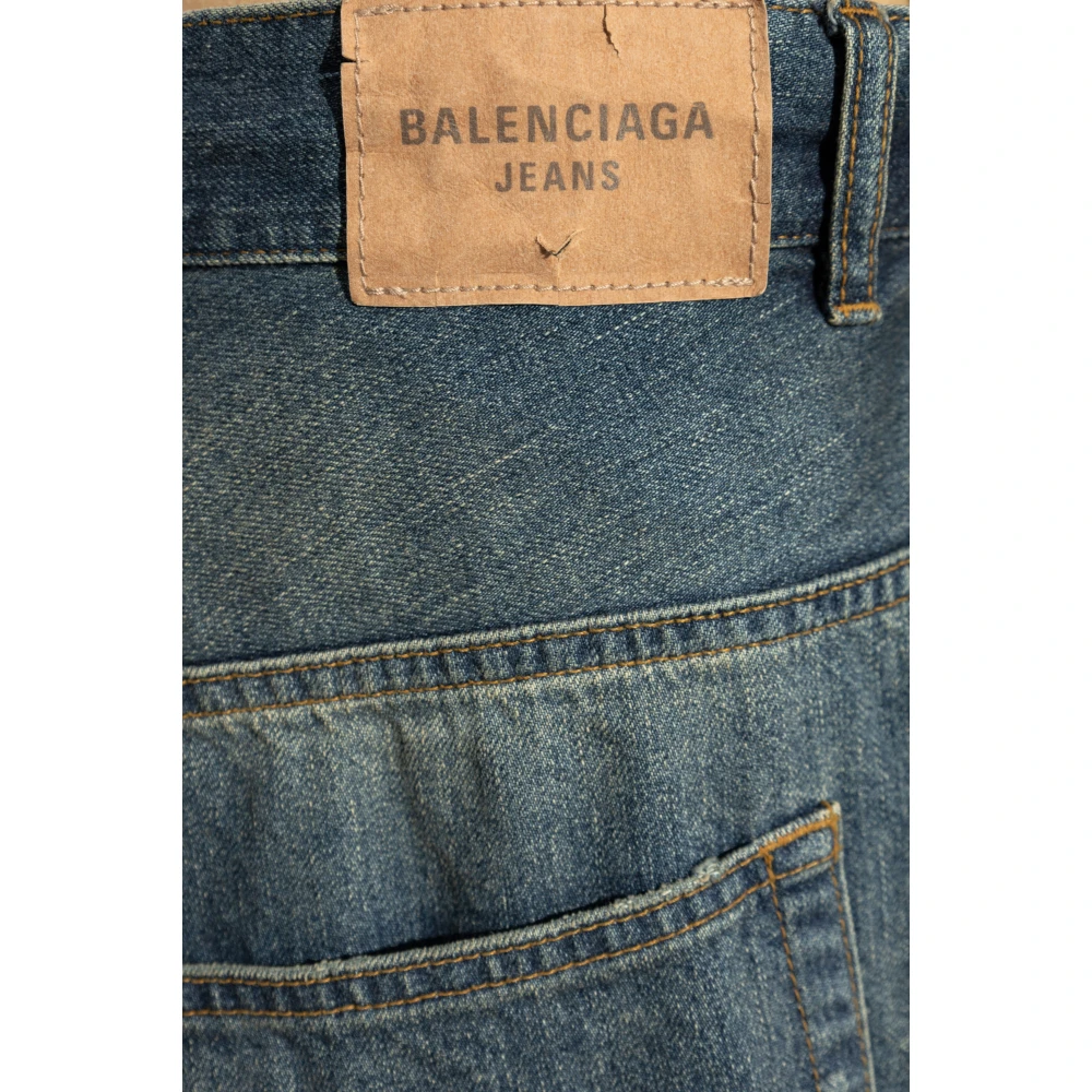 Balenciaga Wijde broek Blue Heren