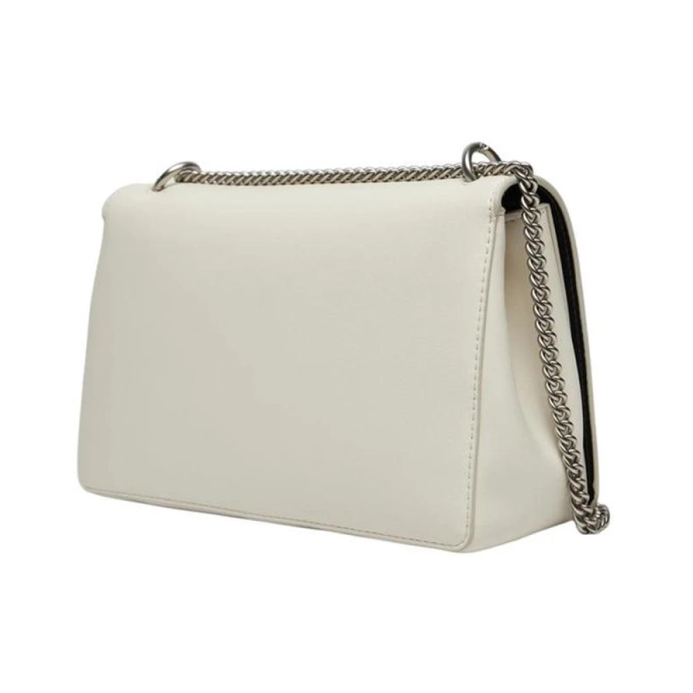 Calvin Klein Gesculpteerde Flap Handtas met Grote Opbergruimte Beige Dames