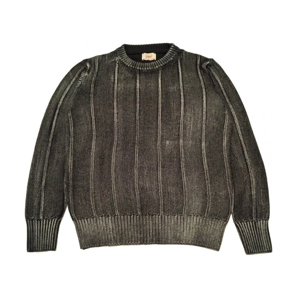 BOB Merino wol stijlvolle trui Black Heren