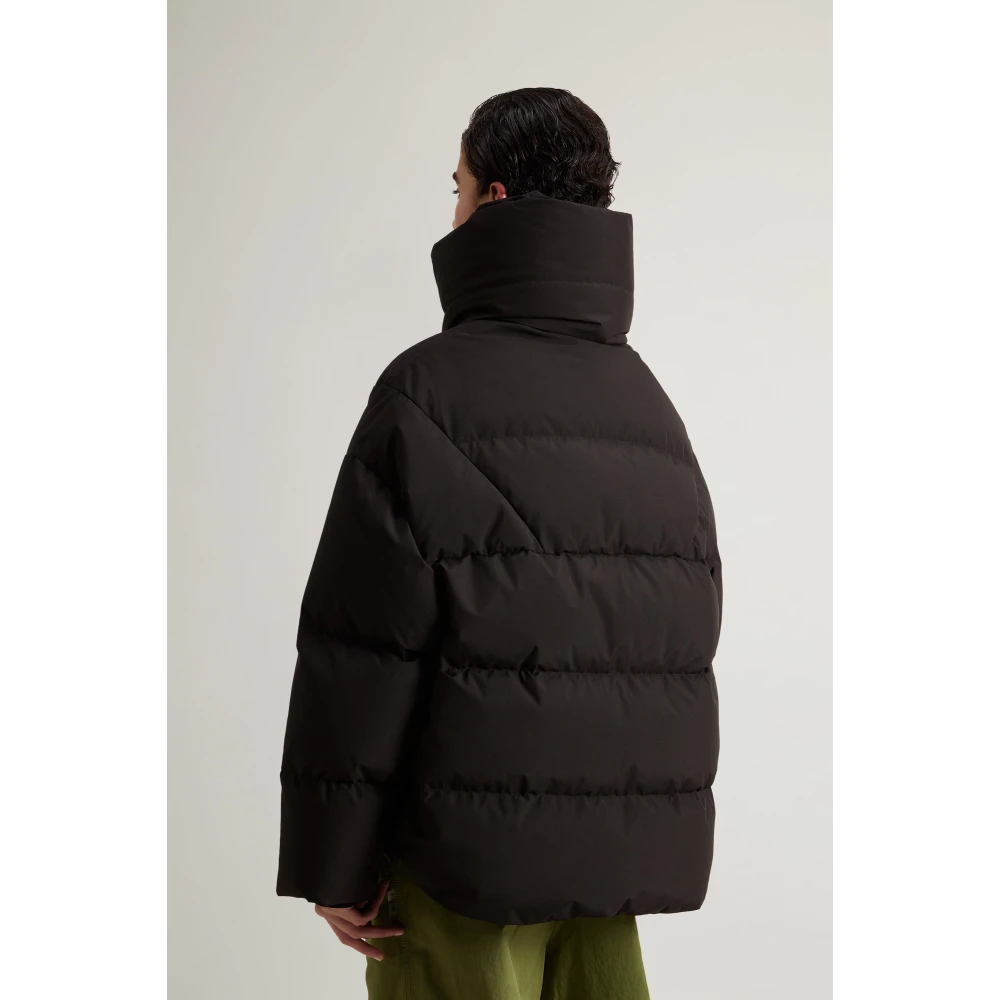 Woolrich Moderne donsjack met Gore-Tex Black Dames