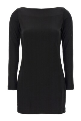 black-pearl-detail-long-sleeve-dress