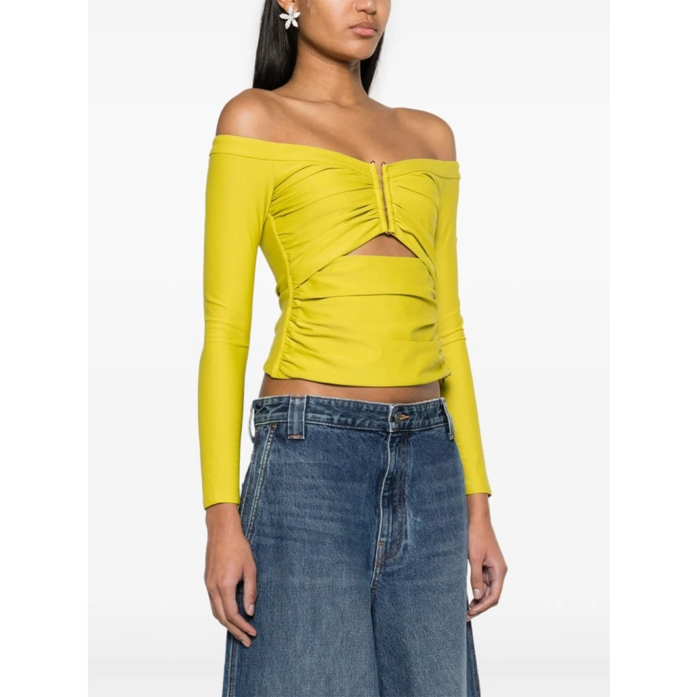 Self Portrait Groene Cut-Out Off-Shoulder Tas Green Dames