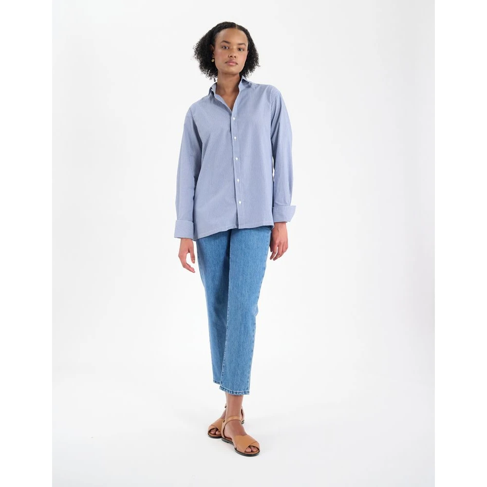 Ines De La Fressange Paris Nova katoenen shirt Blue Dames