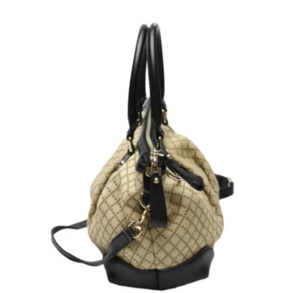 Gucci Vintage Pre-owned Canvas gucci-bags Beige Dames