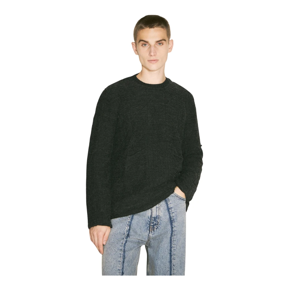 MM6 Maison Margiela Wolmix Crewneck Sweater Gray Heren