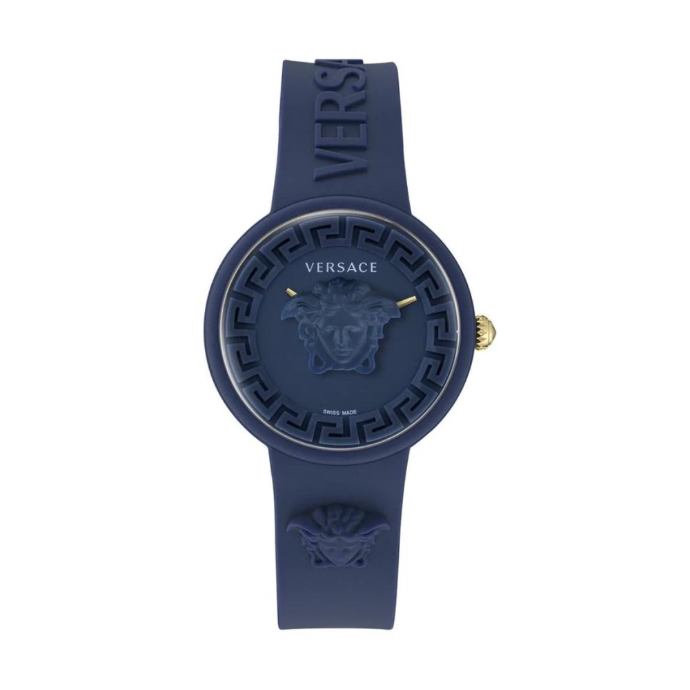 Versace Women's Blue Synthetic Sport Watch With Durable Strap