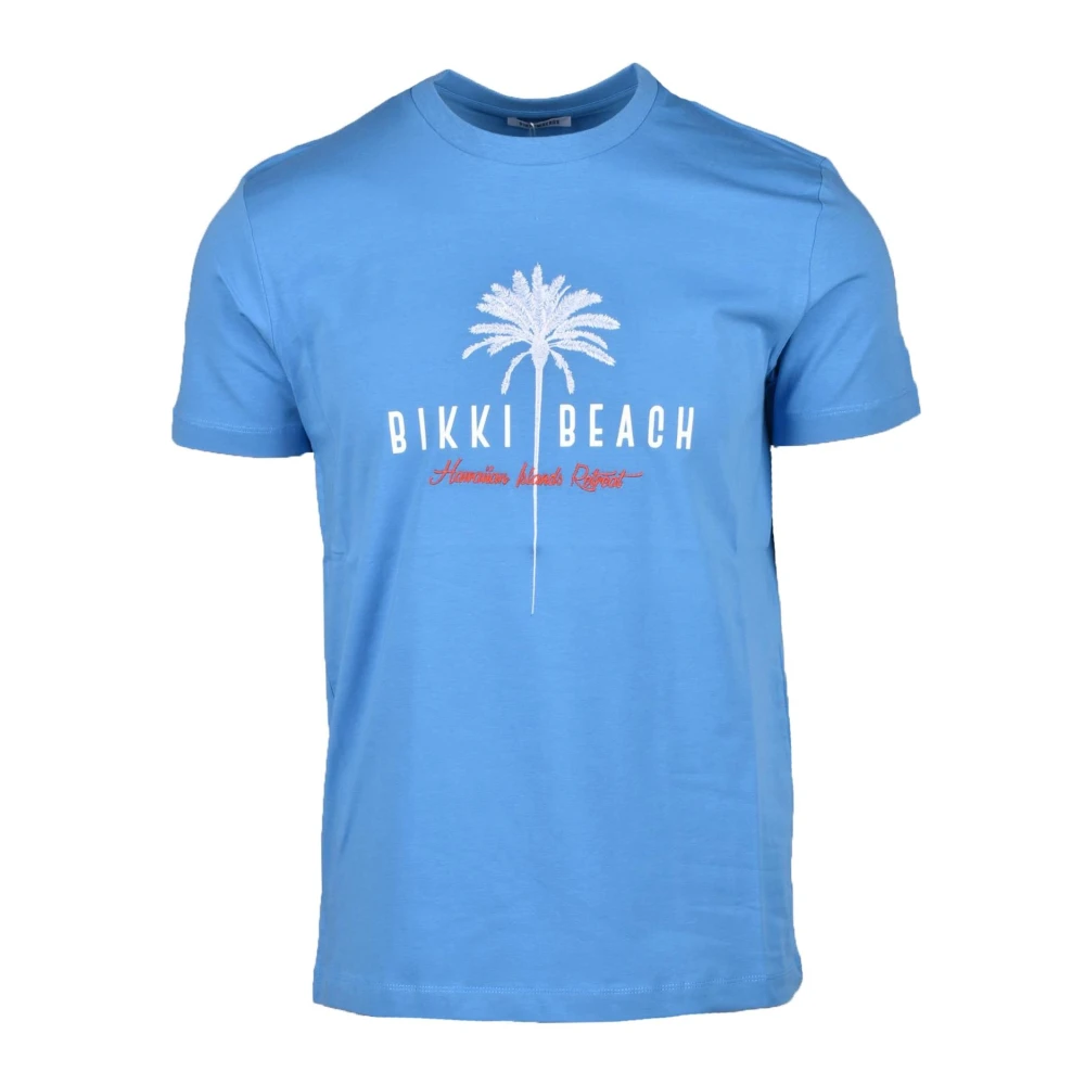 Bikkembergs Katoen Elastaan T-shirt Blue Heren