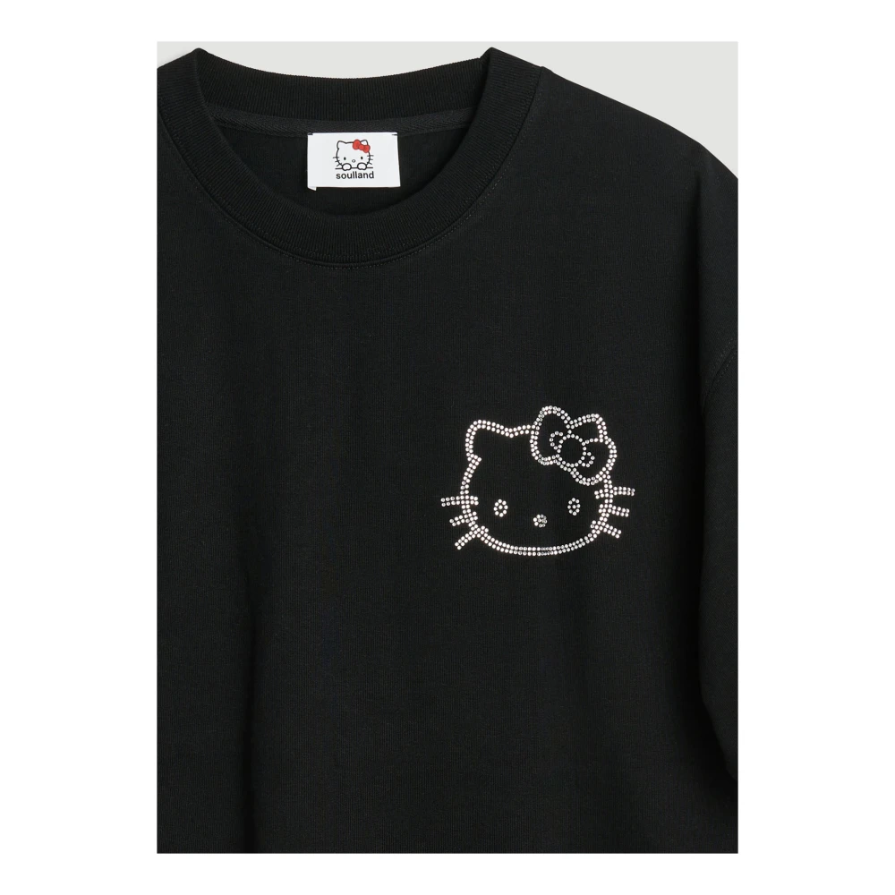 Soulland Biologisch Katoen Rhinestone T-shirt Black Unisex