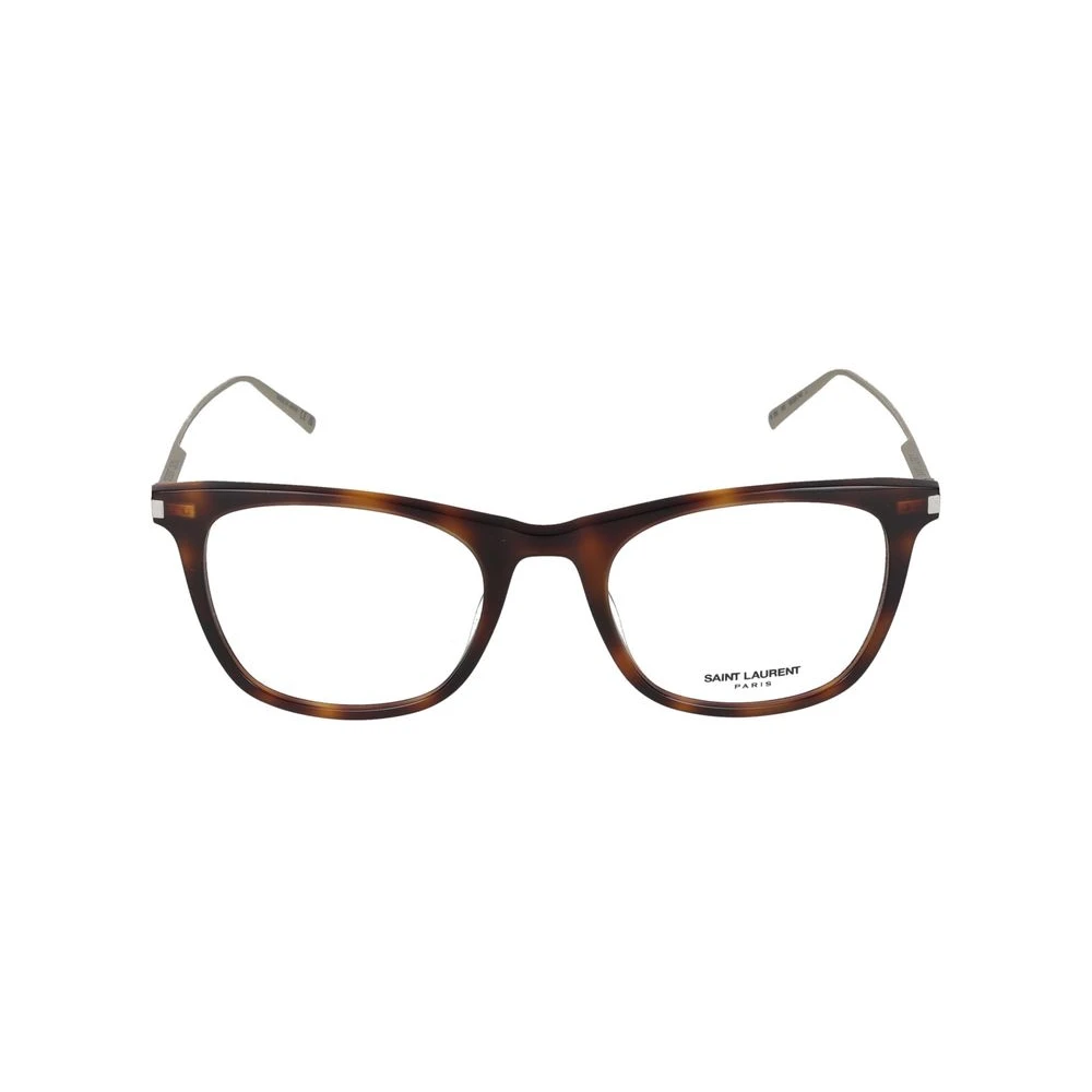 Saint Laurent Unisex Brown Glasses, 50 Mm, Havana Gold Transparent Eyeglasses Sl 580