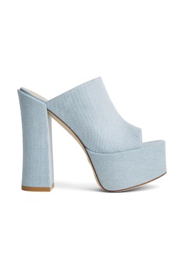 Vintage Denim Platform Slide