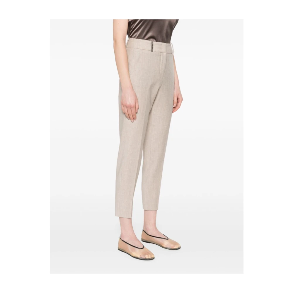 PESERICO Stijlvolle Panta Broek Brown Dames