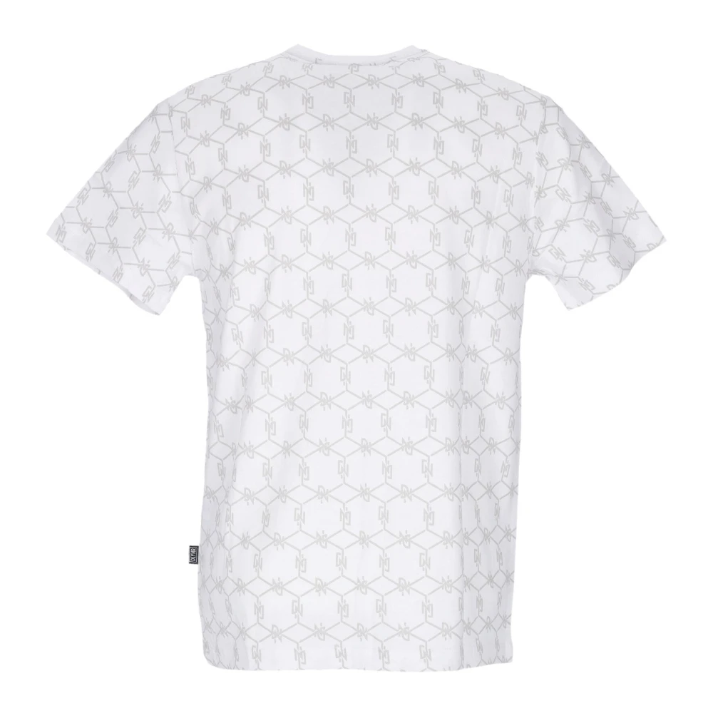 Dolly Noire Witte Monogram Tee Korte Mouw T-shirt White Heren