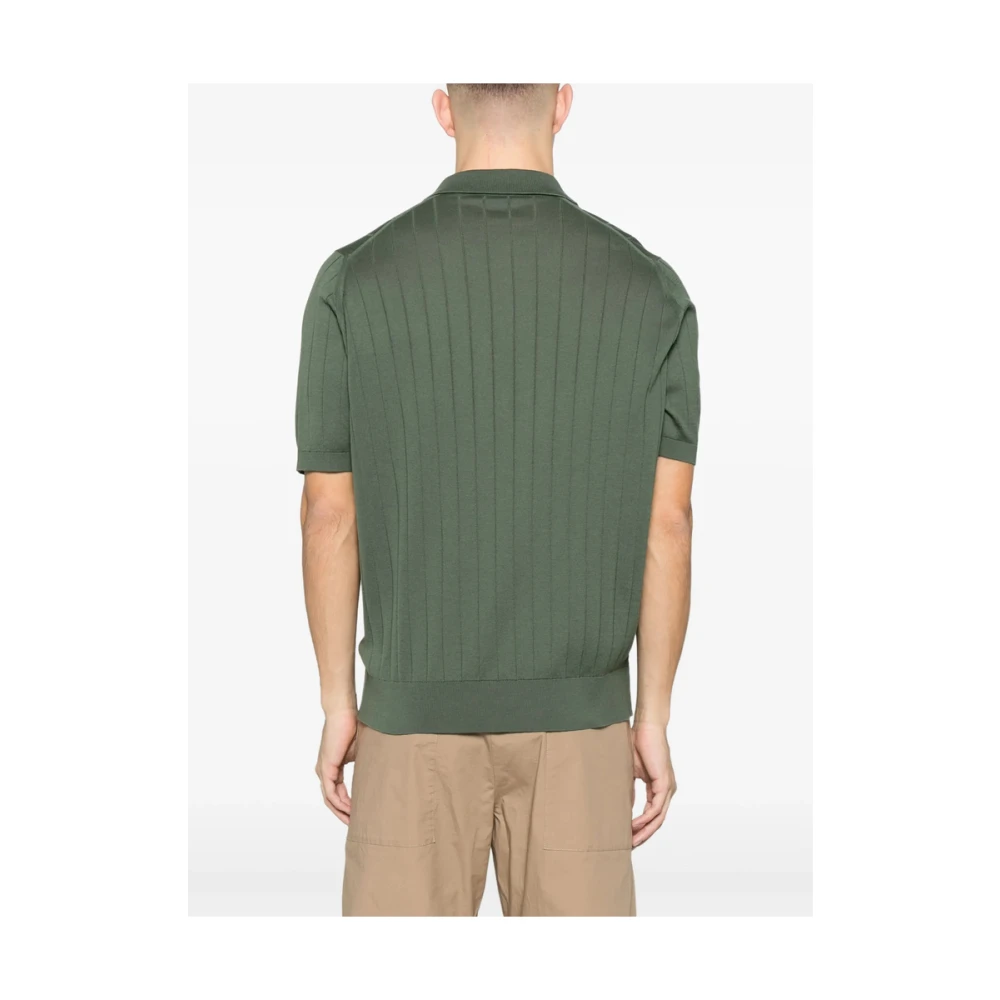 John Smedley Fern Green Polo Sweater Green Heren