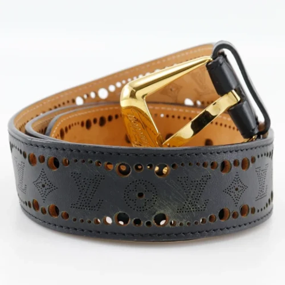Louis Vuitton Vintage Pre-owned Leather belts Black Heren