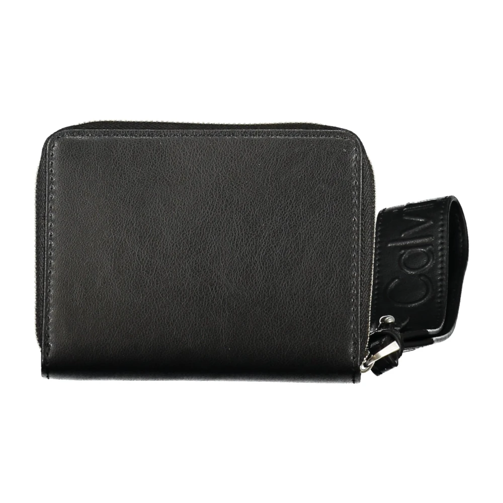 Calvin Klein Damesportemonnee Zwart Rfid Ritssluiting Black Dames