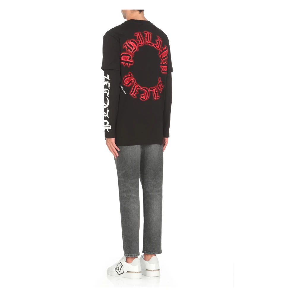 Philipp Plein Zwarte T-shirts en Polos met Hexagon Logo Black Heren
