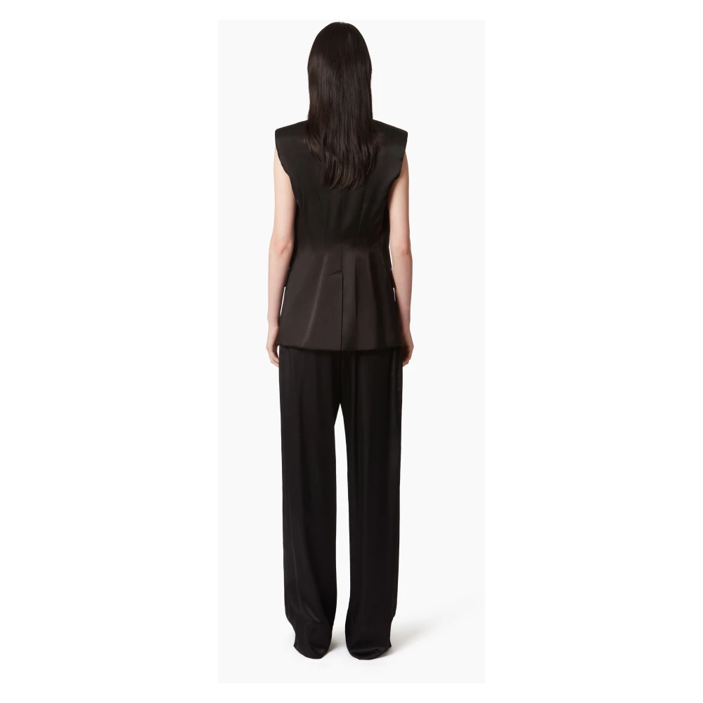 Nina Ricci Dubbelbreasted Mouwloos Black Dames