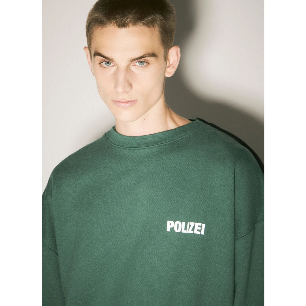 Vetements Dubbel Sweatshirt met Tekstprint Green Heren