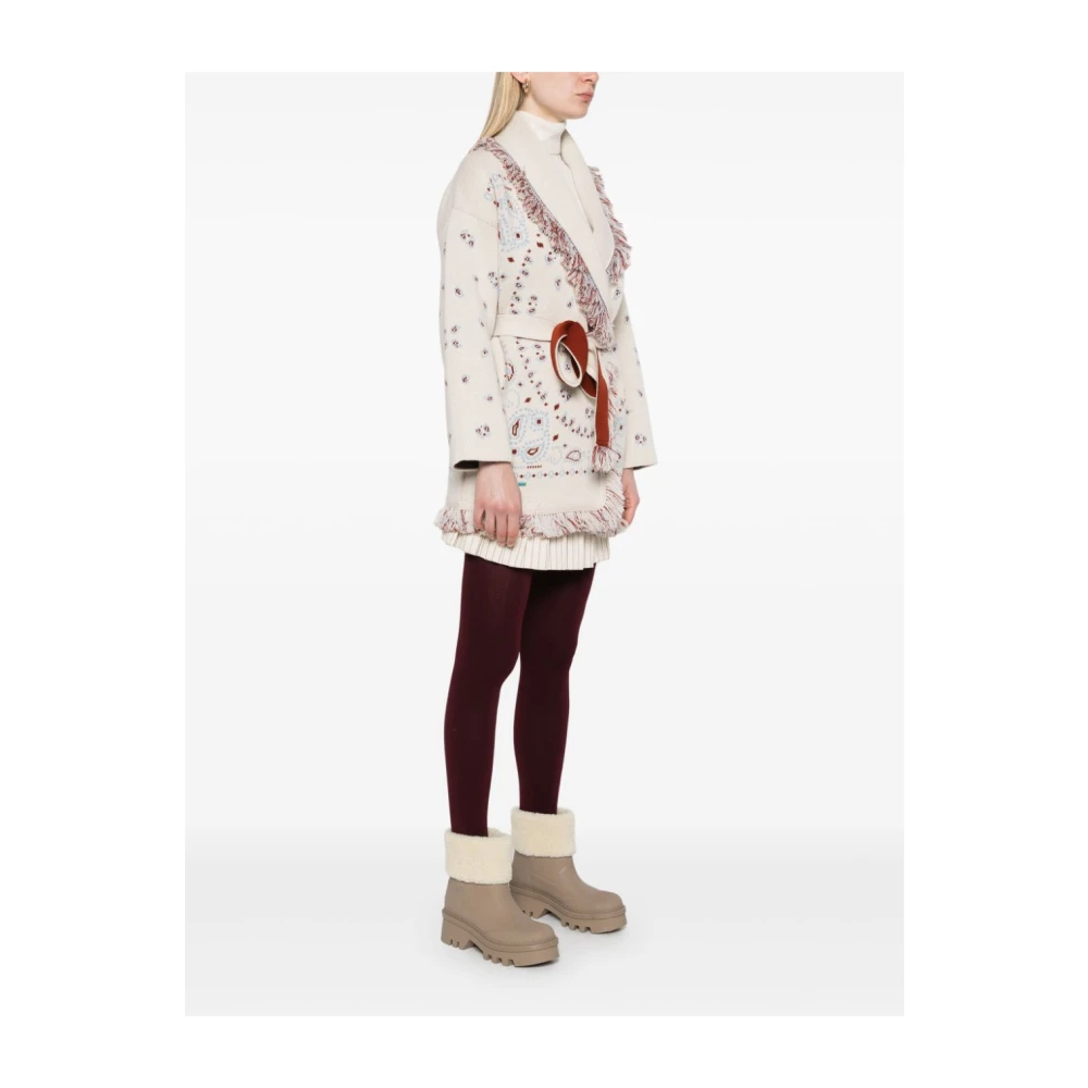 Alanui Beige Bandana Patroon Vest Beige Dames