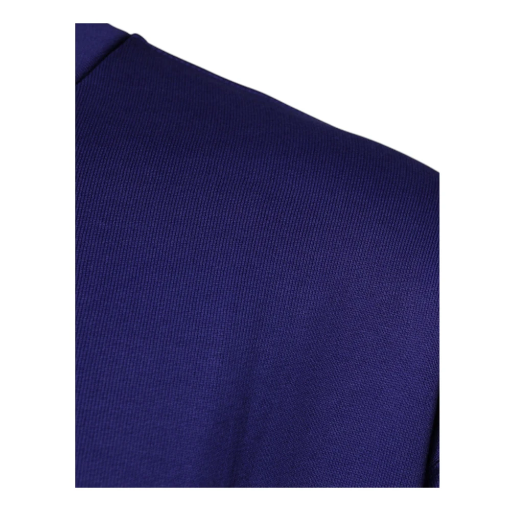 Dolce & Gabbana Blauwe Katoenen Logo Crew Neck Sweater Blue Heren