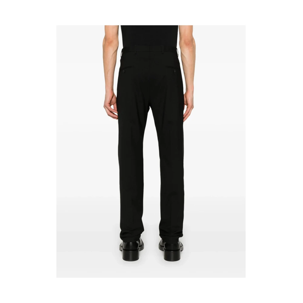 Rick Owens Zwarte broek met knoopsluiting en zakken Black Heren