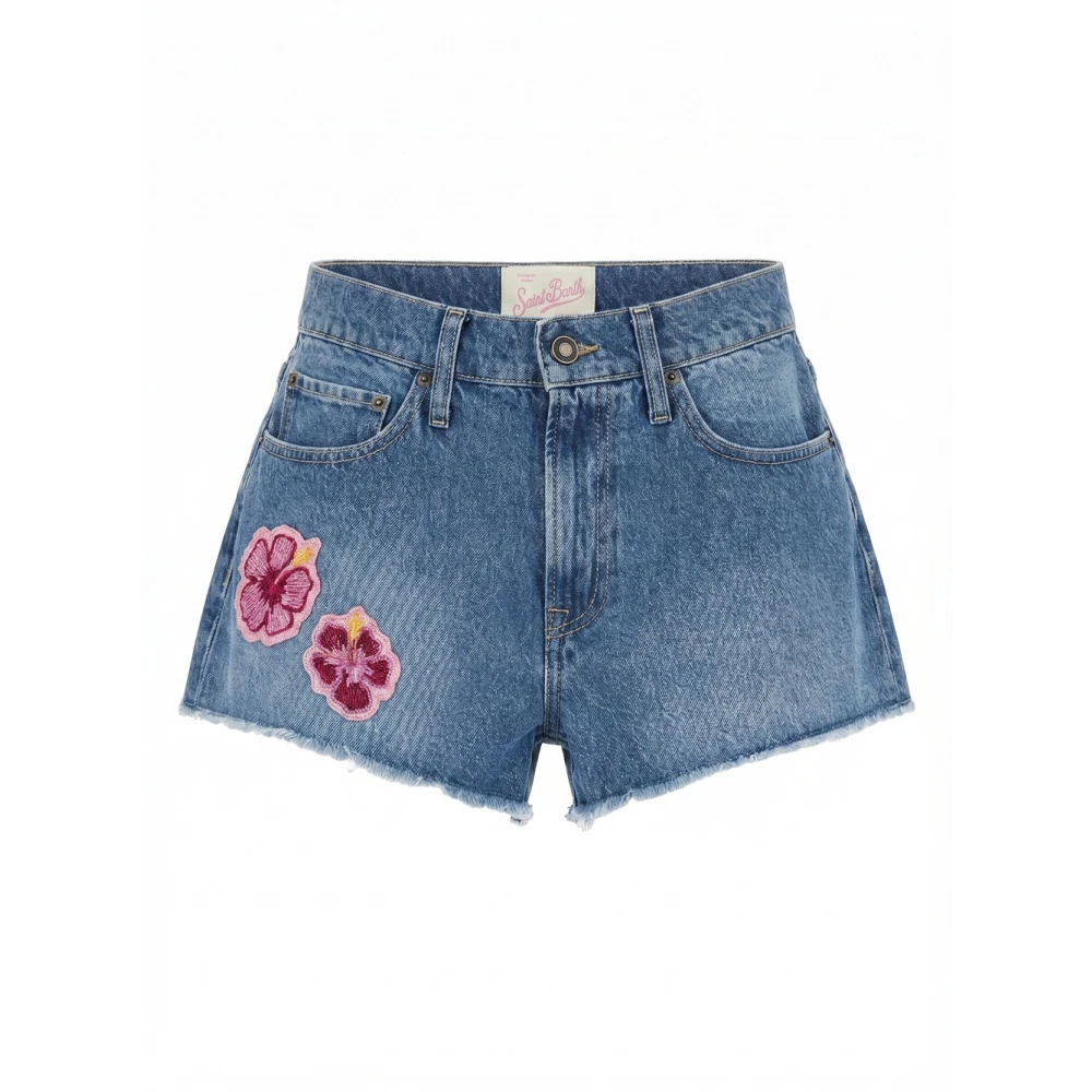 Mc2 Saint Barth Women's Blue Denim Shorts, Xs, Musa Denim Shorts