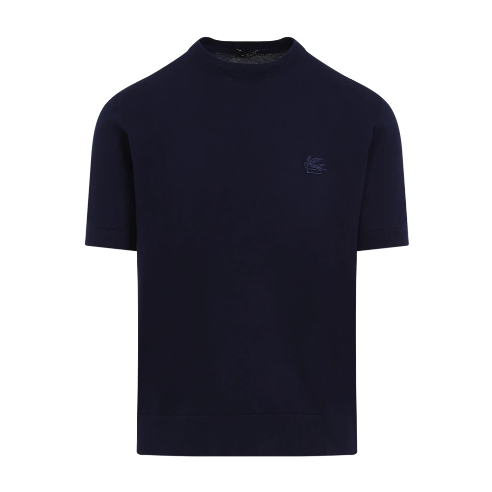 ETRO Blauw T-shirt voor mannen Stijlvol Ss25 Blue Heren