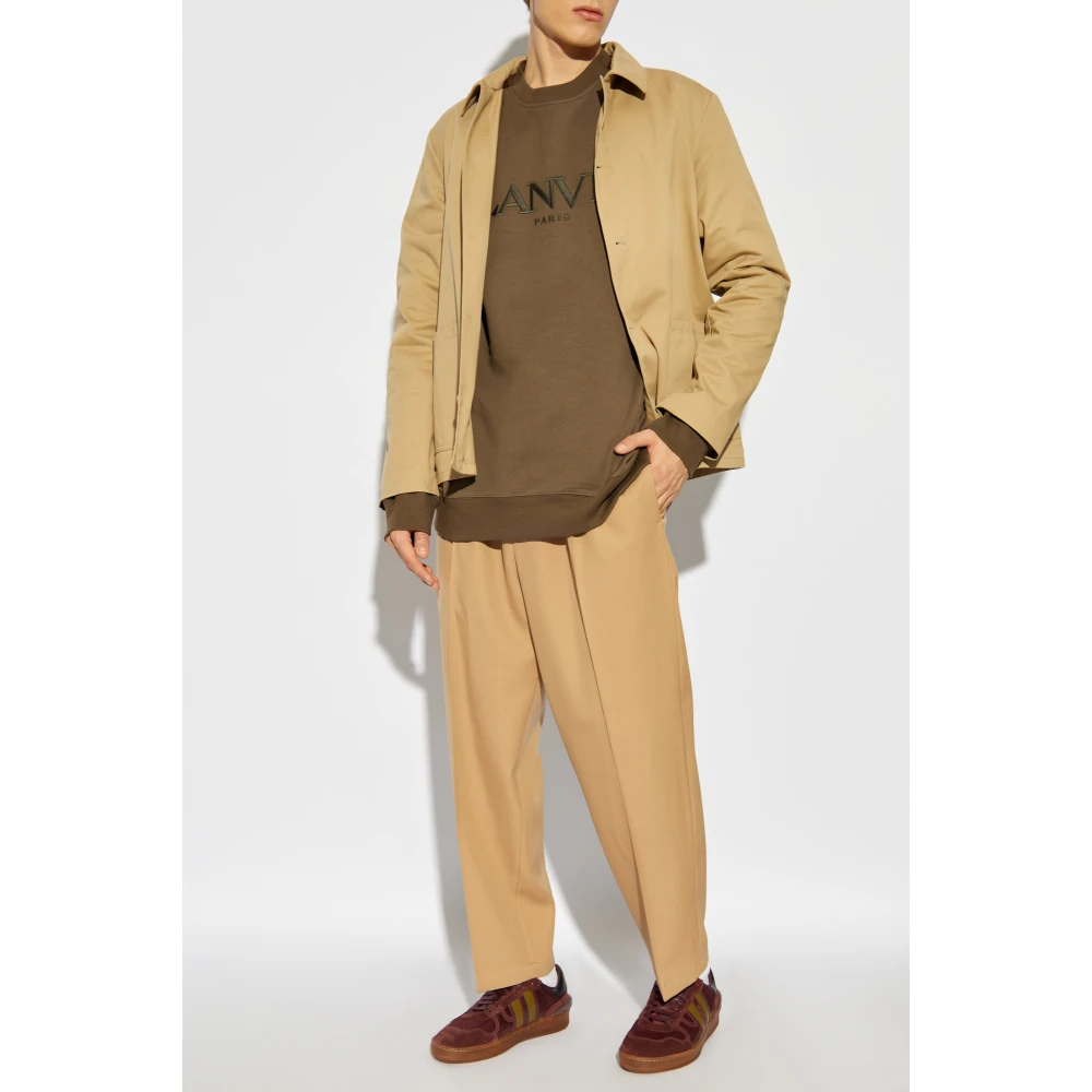 Lanvin Katoenen sweatshirt Brown Heren